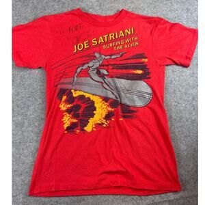 VTG 80s Joe Satriani Surfing With The Alien Music Shirt Mens Small Concert Tour